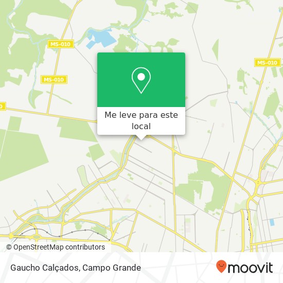 Gaucho Calçados, Rua Urias Caetano da Silva, 247 Santo Amaro Campo Grande-MS 79115-371 mapa