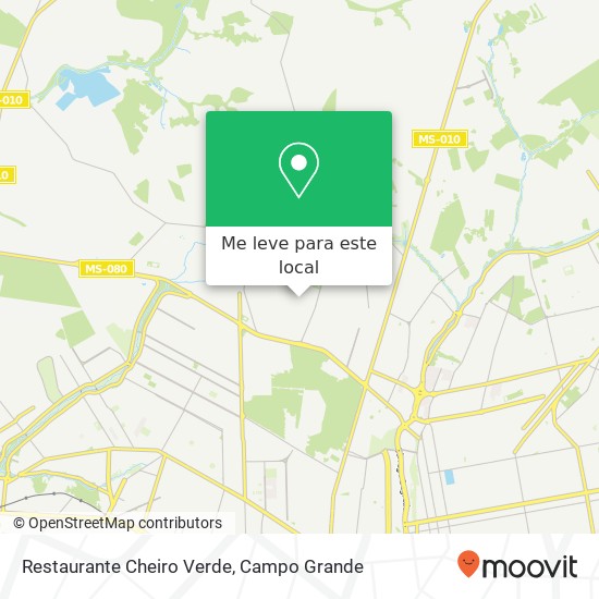 Restaurante Cheiro Verde, Rua Pedro Balduino da Silva, 37 Nasser Campo Grande-MS 79116-480 mapa