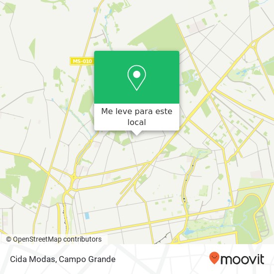 Cida Modas, Rua dos Mamonas, 70 Monte Castelo Campo Grande-MS 79013-130 mapa