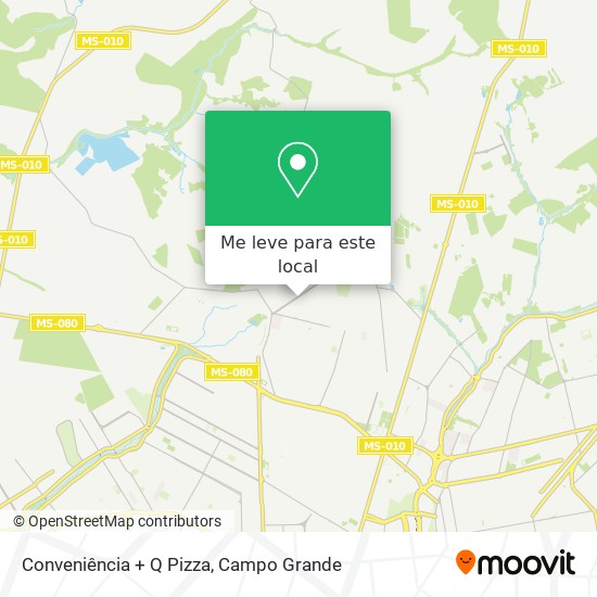 Conveniência + Q Pizza mapa