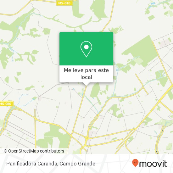 Panificadora Caranda, Avenida Tamandaré Seminário Campo Grande-MS 79118-720 mapa