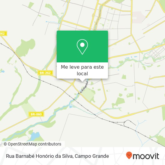 Rua Barnabé Honório da Silva mapa