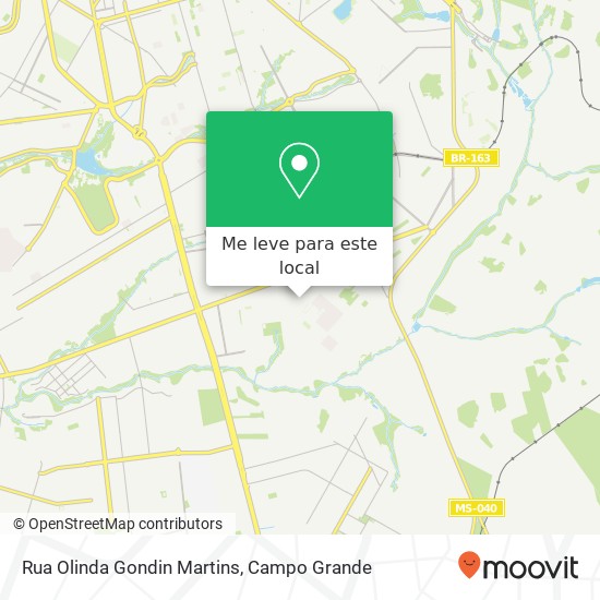 Rua Olinda Gondin Martins mapa