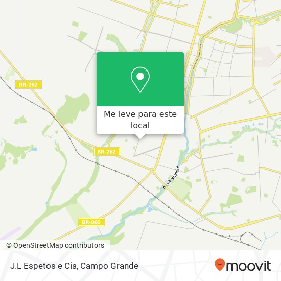 J.L Espetos e Cia, Rua Acaiá Tarumã Campo Grande-MS 79097-220 mapa