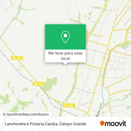 Lanchonete e Pizzaria Caioba mapa