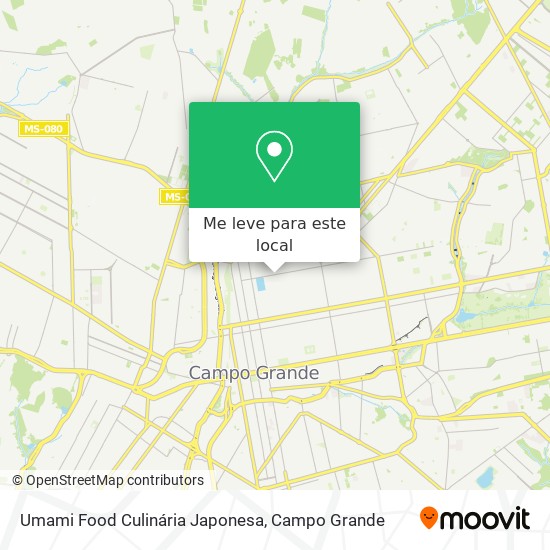 Umami Food Culinária Japonesa mapa