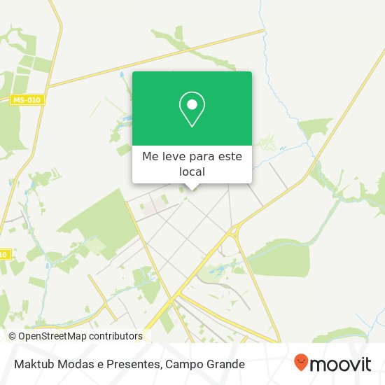 Maktub Modas e Presentes, Travessa Nova Nova Lima Campo Grande-MS 79017-774 mapa