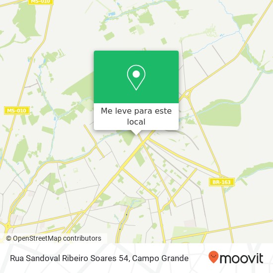 Rua Sandoval Ribeiro Soares 54 mapa