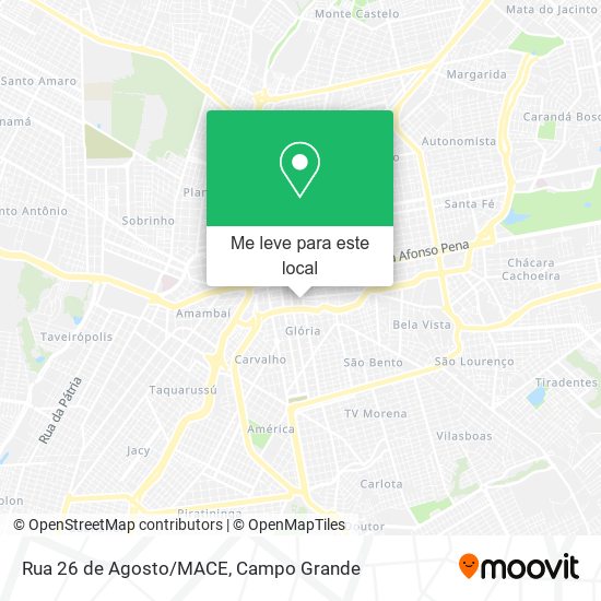 Rua 26 de Agosto/MACE mapa