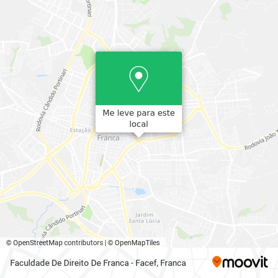Faculdade De Direito De Franca - Facef mapa