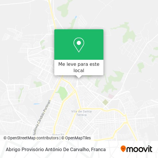 Abrigo Provisório Antônio De Carvalho mapa
