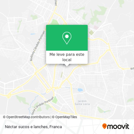 Néctar sucos e lanches mapa