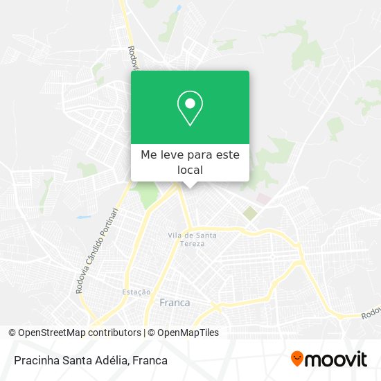 Pracinha Santa Adélia mapa
