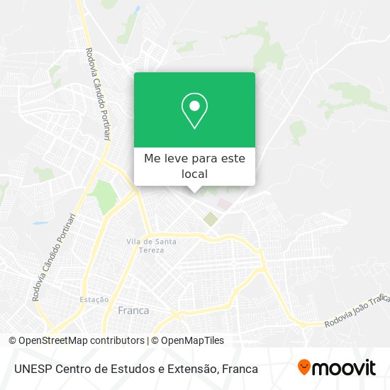 UNESP Centro de Estudos  e Extensão mapa