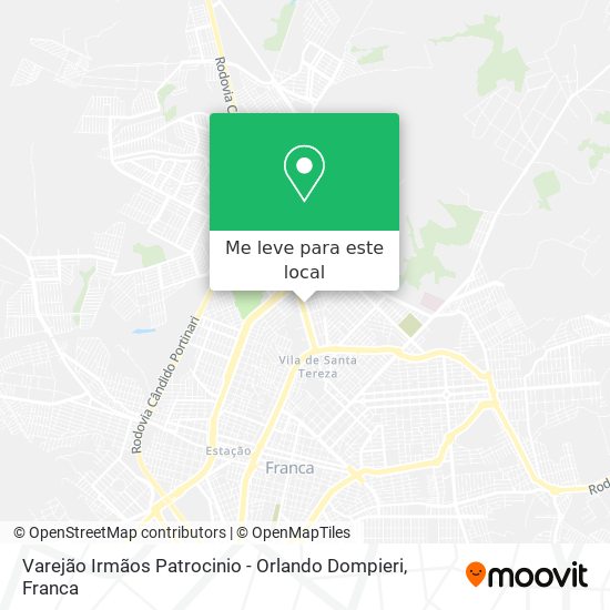 Varejão Irmãos Patrocinio - Orlando Dompieri mapa