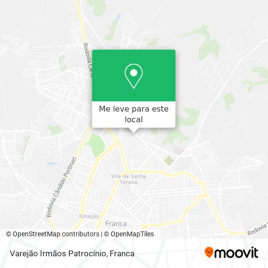 Varejão Irmãos Patrocínio mapa