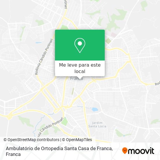 Ambulatório de Ortopedia Santa Casa de Franca mapa