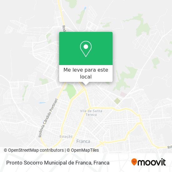 Pronto Socorro Municipal de Franca mapa