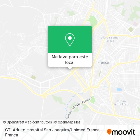 CTI Adulto Hospital Sao Joaquim / Unimed Franca mapa