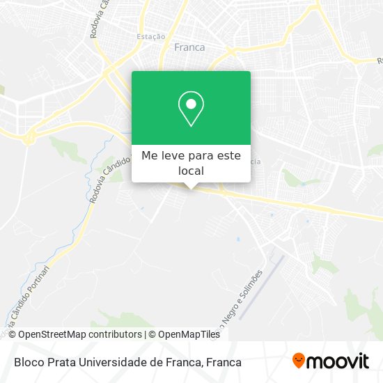 Bloco Prata Universidade de Franca mapa