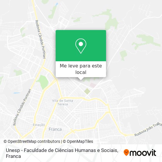 Unesp - Faculdade de Ciências Humanas e Sociais mapa