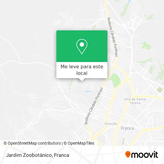 Jardim Zoobotânico mapa