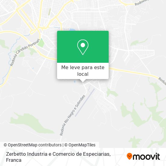 Zerbetto Industria e Comercio de Especiarias mapa
