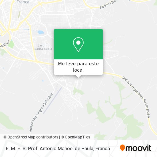 E. M. E. B. Prof. Antônio Manoel de Paula mapa