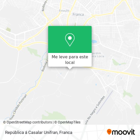 República á Casalar Unifran mapa