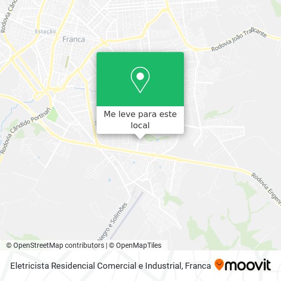 Eletricista Residencial Comercial e Industrial mapa