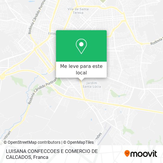 LUISANA CONFECCOES E COMERCIO DE CALCADOS mapa