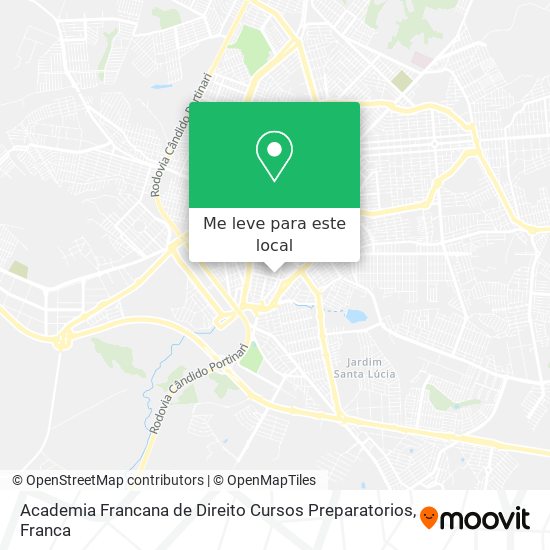 Academia Francana de Direito Cursos Preparatorios mapa