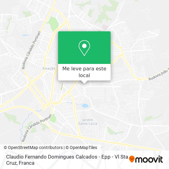 Claudio Fernando Domingues Calcados - Epp - Vl Sta Cruz mapa