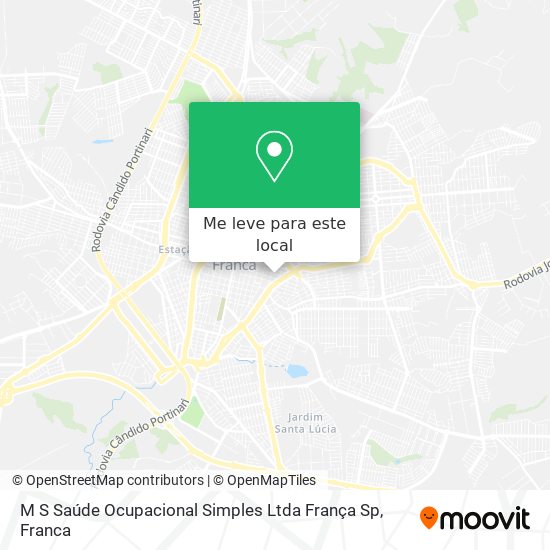 M S Saúde Ocupacional Simples Ltda França Sp mapa