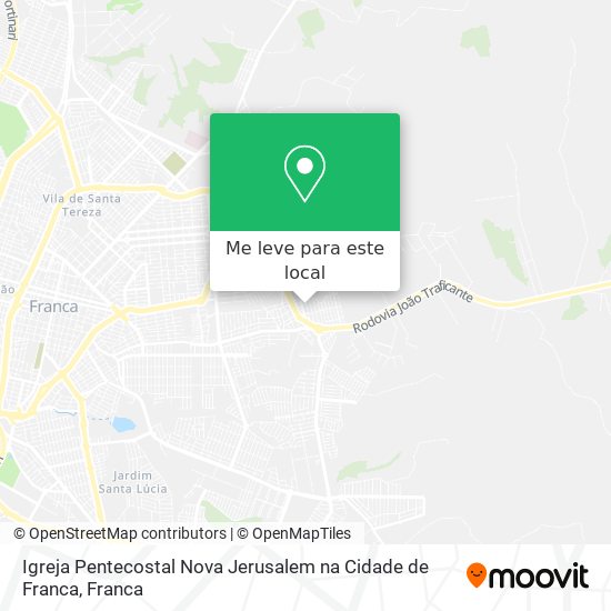 Igreja Pentecostal Nova Jerusalem na Cidade de Franca mapa