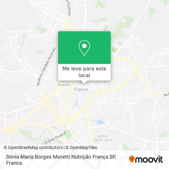 Sônia Maria Borges Moretti Nutrição França SP mapa