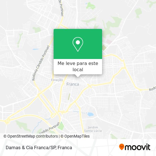 Damas & Cia Franca/SP mapa