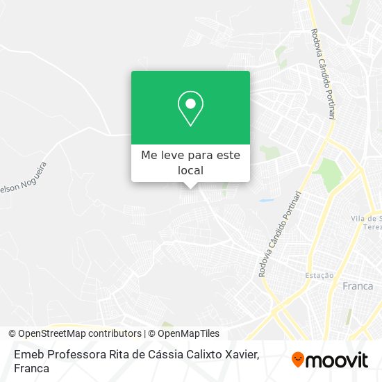 Emeb Professora Rita de Cássia Calixto Xavier mapa