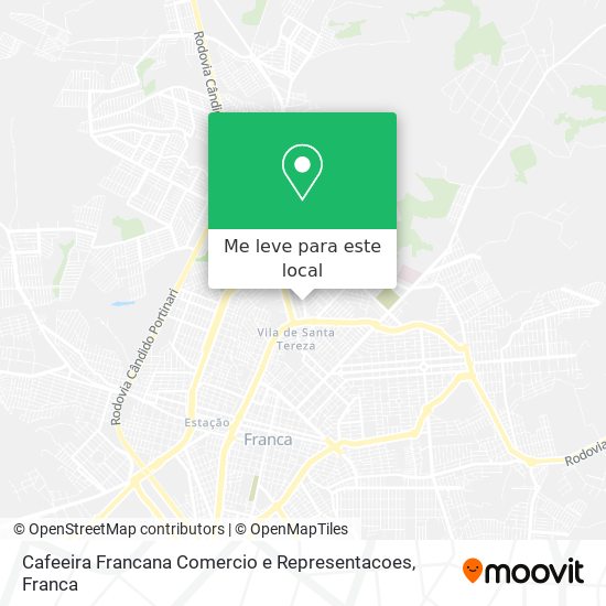 Cafeeira Francana Comercio e Representacoes mapa