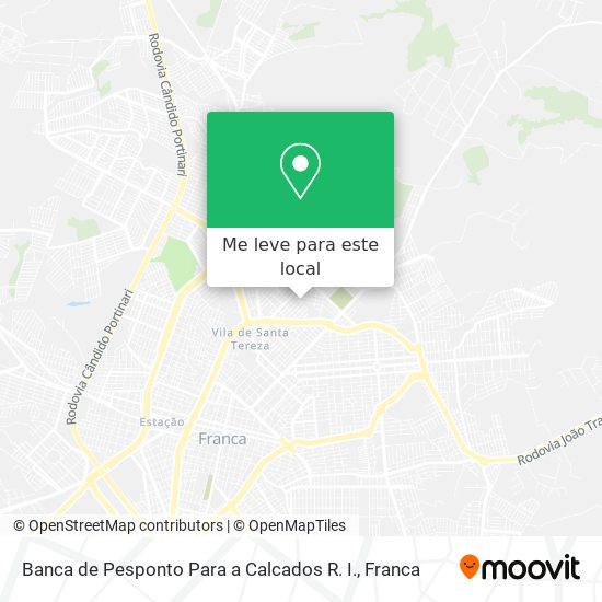 Banca de Pesponto Para a Calcados R. I. mapa
