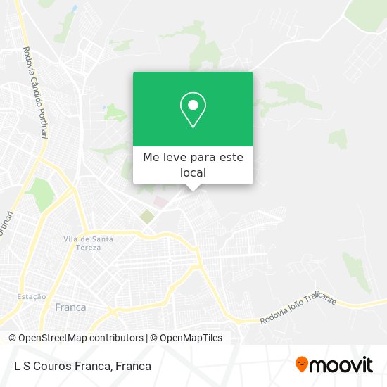 L S Couros Franca mapa