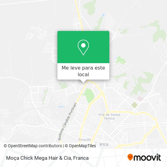 Moça Chick Mega Hair & Cia mapa