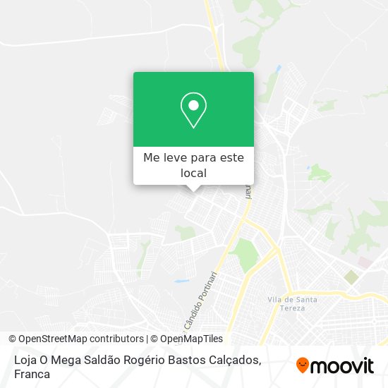 Loja O Mega Saldão Rogério Bastos Calçados mapa