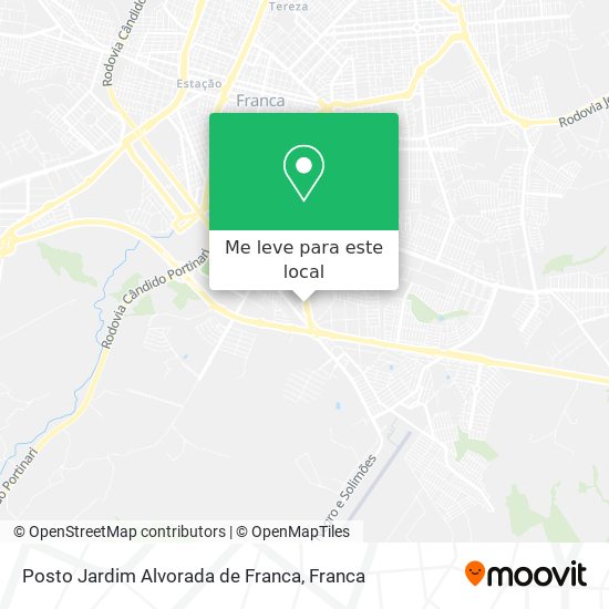 Posto Jardim Alvorada de Franca mapa