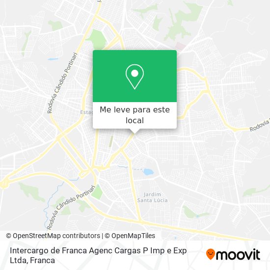 Intercargo de Franca Agenc Cargas P Imp e Exp Ltda mapa