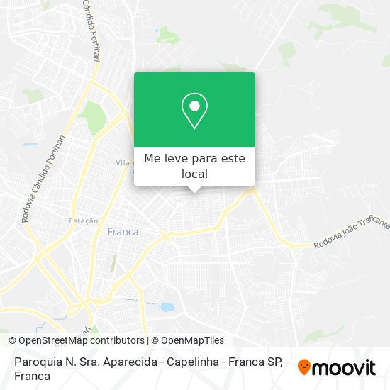 Paroquia N. Sra. Aparecida - Capelinha - Franca SP mapa