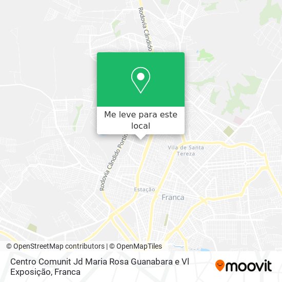 Centro Comunit Jd Maria Rosa Guanabara e Vl Exposição mapa