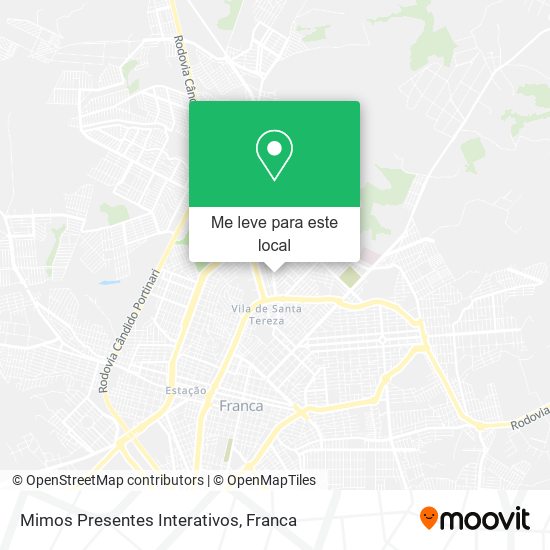 Mimos Presentes Interativos mapa
