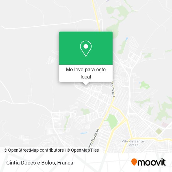 Cintia Doces e Bolos mapa