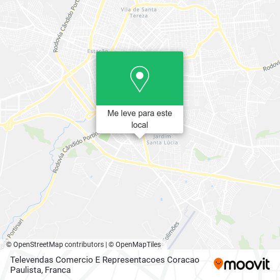 Televendas Comercio E Representacoes Coracao Paulista mapa